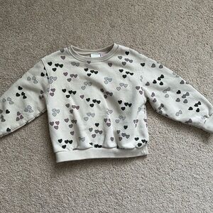 Zara Girls 3-4T Heart Patterned Sweatshirt